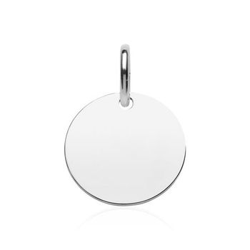 Colgante circular de plata 925, grabable