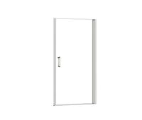 aica mampara de ducha frontal abatible perfil gris mate vidrio 5mm 886-916x1850mm