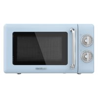 cecotec microondas mecanico con grill de 20 l proclean 3110 retro blue 700 w en 6 niveles temporizador hasta 30 minutos
