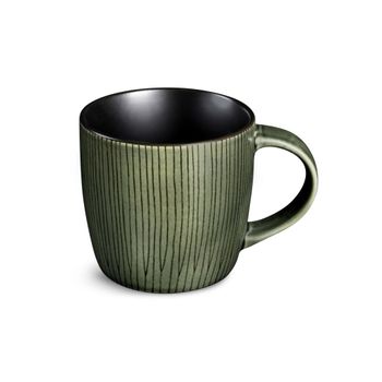 Taza de café y té (juego de 6) gres verde