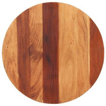 Tablero De Mesa | Tablero De Escritorio | Superficie De Mesa Redonda Madera Maciza De Acacia 25-27 Mm 60 Cm