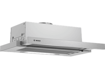 Campana telescópica - Bosch Serie 4 DFT63AC50, 3 velocidades, 360m³/h, 60 cm, Extra Silencio, Inox