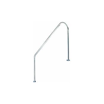 Pasamanos Baranda De Bajada Piscina Fx L. 1219mm. Acero Inoxidable Aisi 316. Dos Puntos De Apoyo Dos Escalones Pletinas + Tornillos + Tacos.