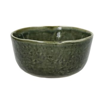 Cuenco para cereales de gres verde oscuro d13