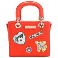 nicole lee bolso de mano bolso de mano con parches de colores naranja para mujer