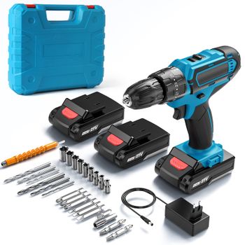 Taladro de impacto eléctrico 3 en 1 con 25+3 ajustes de torque, taladro de impacto inalámbrico portátil, herramienta eléctrica para trabajar la madera, compatible con baterías Makita.