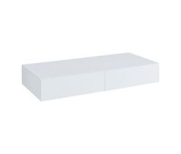 estanteria de pared karstula con 2 cajones mdf recubierto de pvc 80 x 35 x 12 cm - blanco encasa