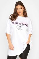 yours camiseta tunica blanca de algodon palms springs mujer curvy y tallas grandes yours