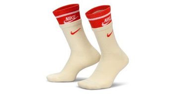 Calcetines nike everyday plus acolchados beige rojo unisex