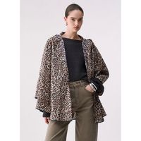 liu jo abrigo poncho packable animal para mujer