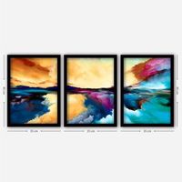 cuadro decorativo enmarcado 3sc33 multicolor 35x45 cm 3 piezas