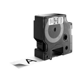 Cinta para Etiquetas DYMO D1 Poliéster Negro sobre Blanco 24mm x 7m