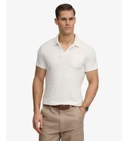 superdry para hombre m1110462a polo de rizo towelling blanco roto l casual algodon manga corta