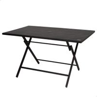 mesa plegable de jardin de acero resistente 120x75x70 cm negro