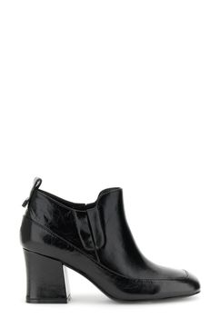 botines de piel naplak black 38