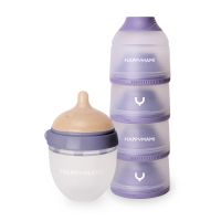 pack dosificador y biberon personalizado happymami menta suave