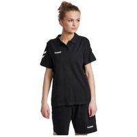hummel polo polo go cotton manches courtes noir para mujer