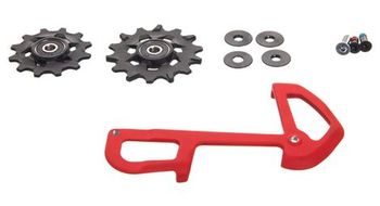 Kit de poleas   jaula interior x01 eagle 12s rojo