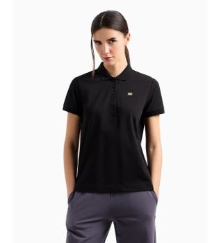 EA7 para mujer. 7W000030_AF12450 Polo Micro negro (S), Casual, Algodón, Manga corta