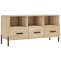 mueble de tv madera de ingenieria roble sonoma 102x36x50 cm vidaxl