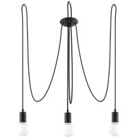 lampara asum negro 3 luces