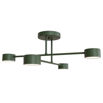 Plafón de techo tanfa verde oliva (4 luces)