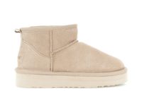 botines de ante con pelo sintetico beige 40