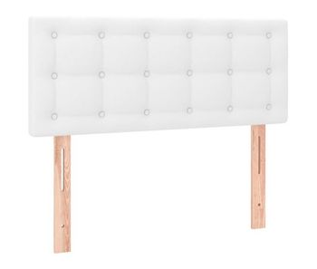 Cabecero de cuero sintético blanco 100x5x78/88 cm bajo