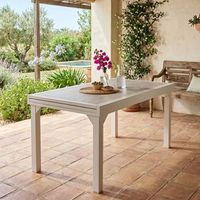 mesa para exterior extensible 135-270 blanco envejecido