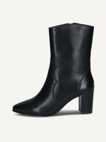 caprice bootie black made of leather with block heel size 41