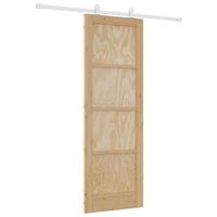 puerta corredera natural y blanco 735 x 211 cm vidaxl
