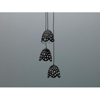 Lámpara Colgante De Metal Negro Bells