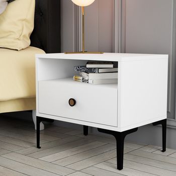 Mesita De Noche Lizbon 535 Blanco