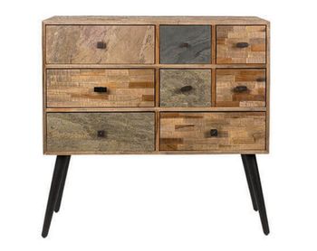 Baúl de madera de teca recuperada