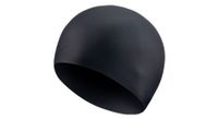 gorra de natacion negra de silicona de pelo largo de nike swim