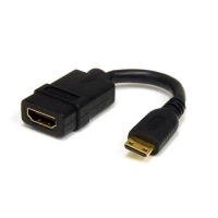 adaptador hdmi startech 125cm mini hdmi a hdmi 4k chapado en oro negro