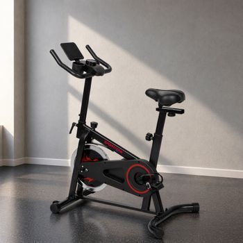 Bicicleta Estática Sportnow De Acero, 100x60x119 Cm, Negro