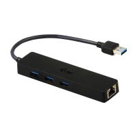 hub usb 30 i-tec advance slim 3 puertos  adaptador gigabit ethernet via vl813 asix as88179 negro