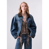 liu jo chaquetas chaqueta oversize en denim para mujer