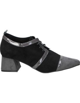 Zapato De Tacón Buonarotti A5407 Negro Y Gris 40