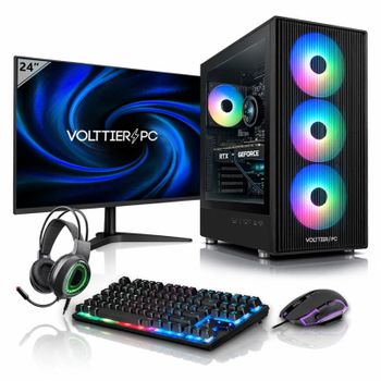 VolttierPC Pc Gaming Completo Intel Core i5-12400F/32GB/1TB SSD/RTX 3050 + Monitor 24