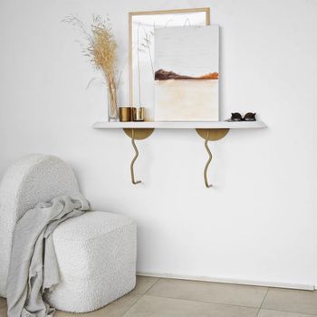 Estante De Pared Pierre Oro Blanco