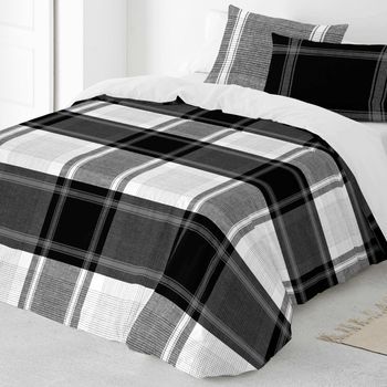 Funda Nórdica 2 Piezas 100% Algodón Cama 135 Cm Naturals Check