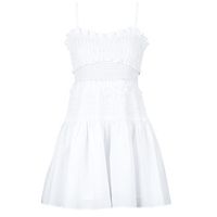 michael michael kors vestido poplin smocked mini dress para mujer
