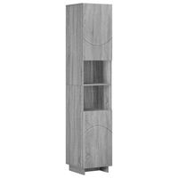 armario de bano sonoma gris 365 x 38 x 180 cm vidaxl