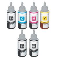 compatible multipack epson ecotank l130 printer ink cartridges 6 pack -c13t664140