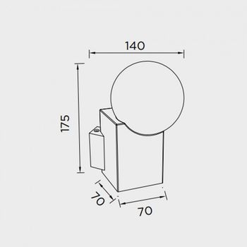Aplique de pared cub