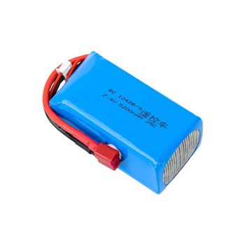 Batería de polímero de litio (LiPo) de 7.4V 5200mAh 25C con conector JST para coche RC Waltoys 12428 12429