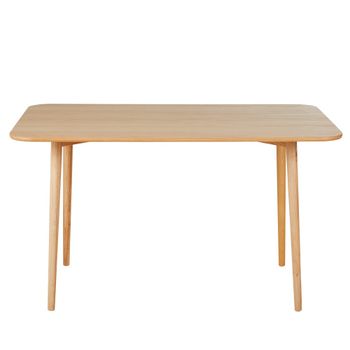 Mesa consola extensible de madera de roble claro