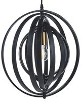 lampara colgante  madera de alamo negro